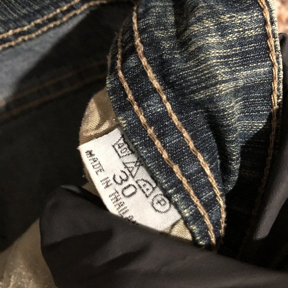 Diesel Industry Womens Jeans Cropped Size 30 28x21 Studded Embroidered - Picture 9 of 12